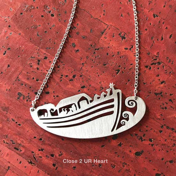 FAIRE - Close 2 UR Heart Fashion Jewelry Noah's Ark Christian Themed Necklaces-Stainless Steel Noah, Nativity Made in the USA